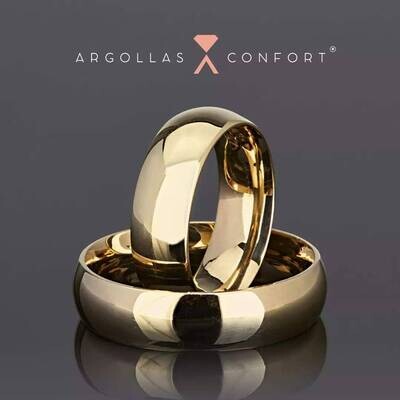 Argolla Sara 6mm Confort Light Oro 14k