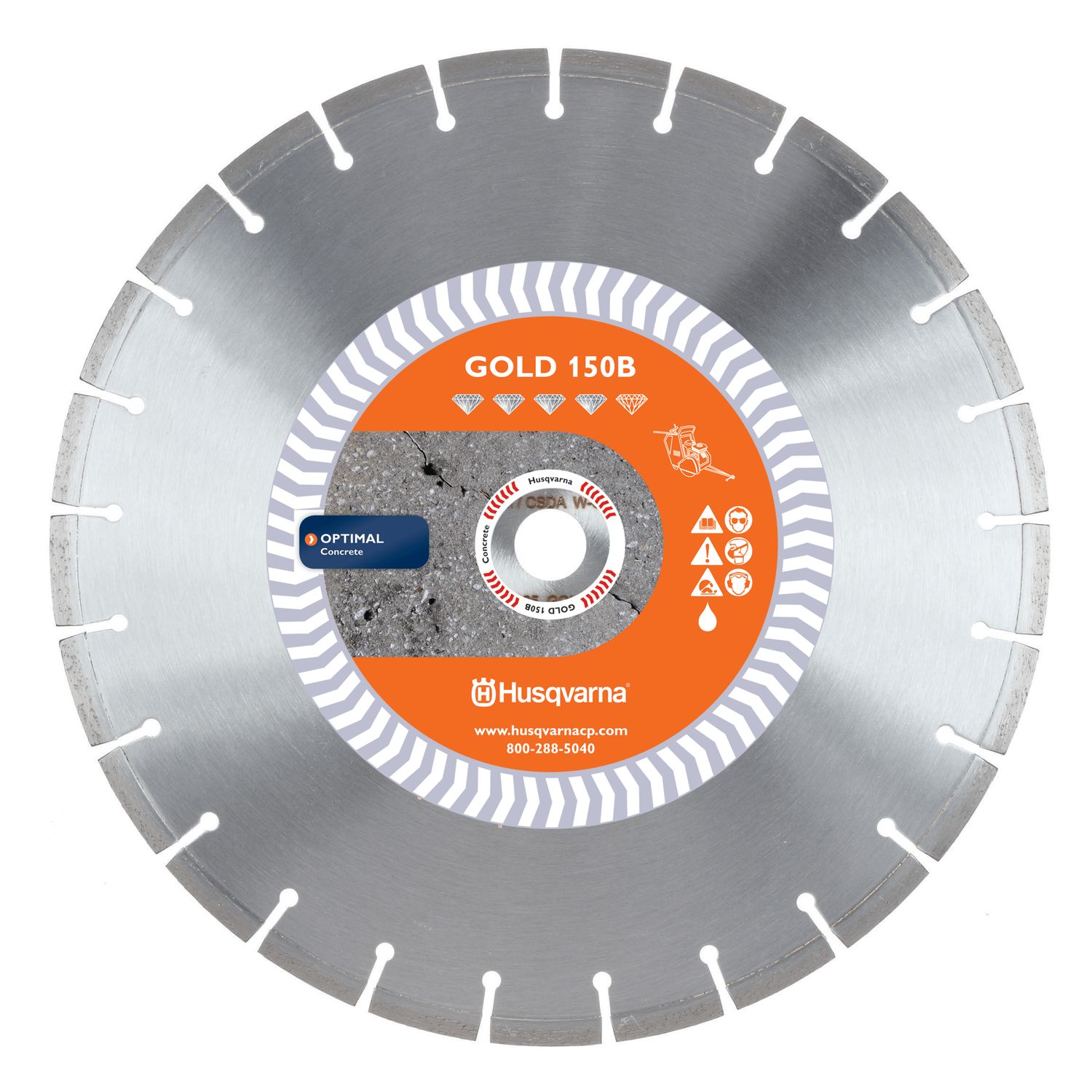 Husqvarna Banner Line® Black 500B-R Asphalt, Gold 150B Diamond Blade