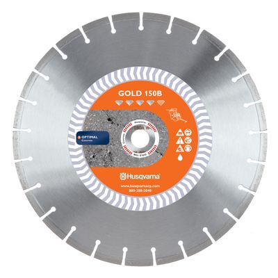 Husqvarna Banner Line® Black 500B-R Asphalt, Gold 150B Diamond Blade