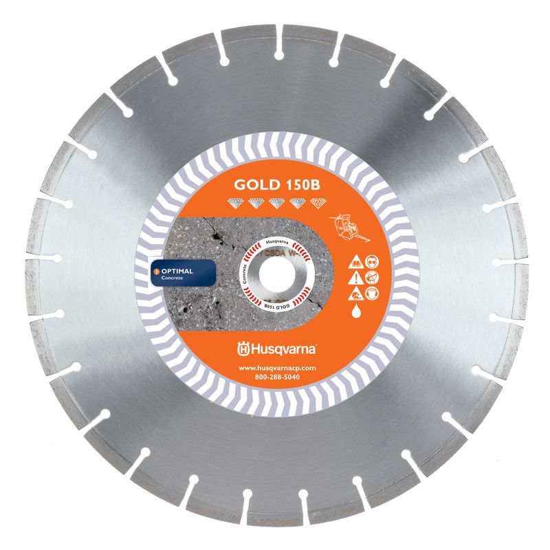 Husqvarna Banner Line® Black 500B-R Asphalt, Gold 150B Diamond Blade