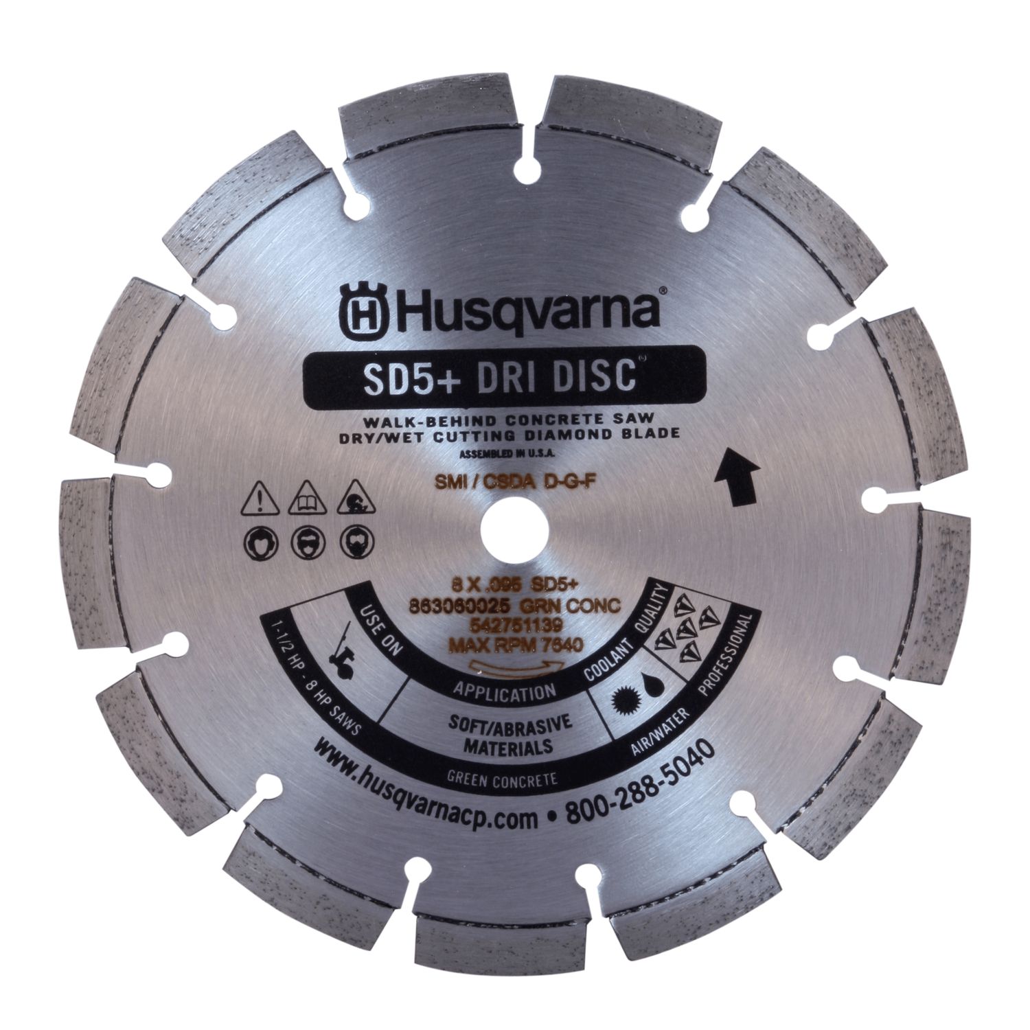 Husqvarna SD5+ Dri Disc General Purpose Diamond Blade