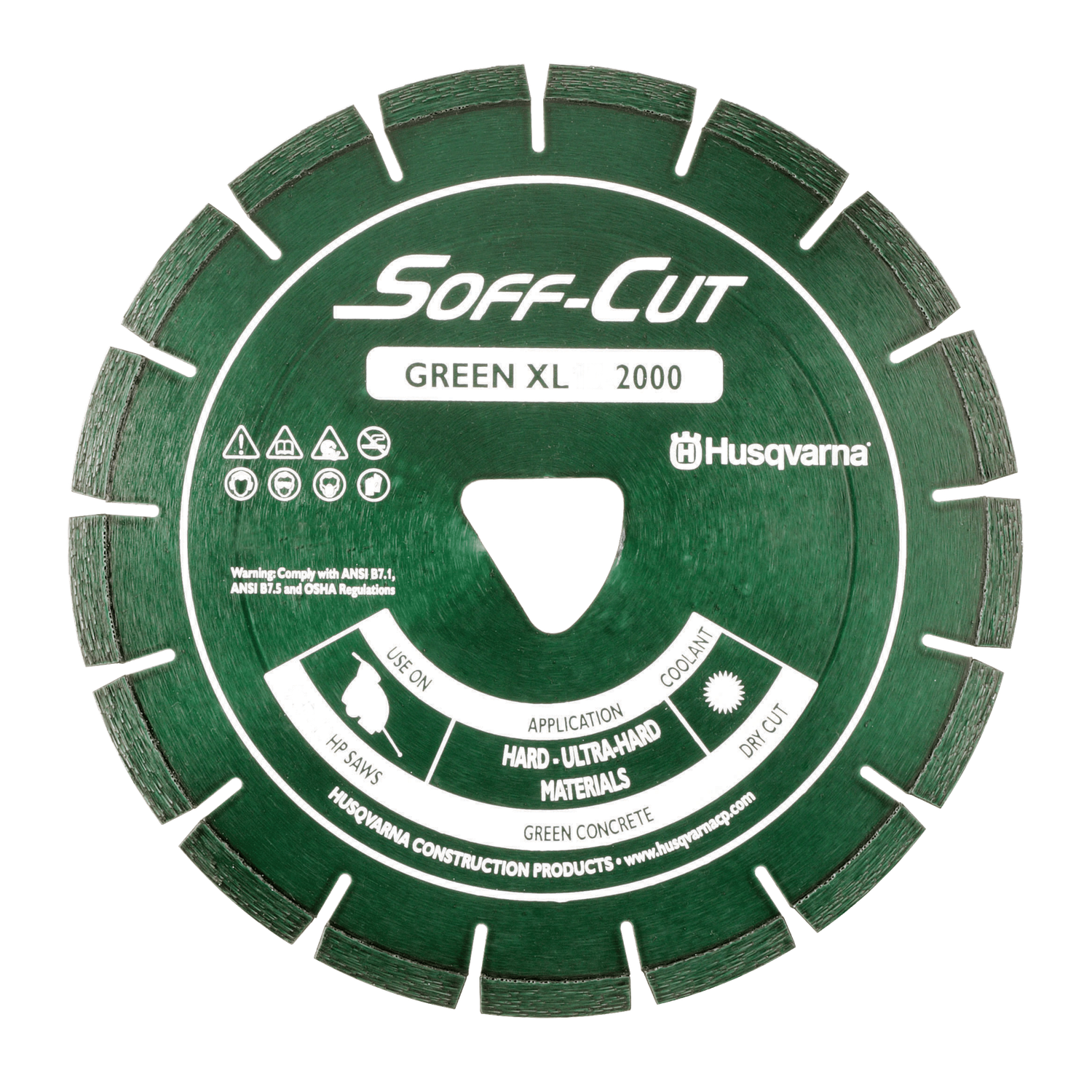Husqvarna ELITE SOFF-CUT XL 2000 with Skid Plate Diamond Blade