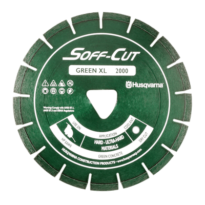 Husqvarna ELITE SOFF-CUT XL 2000 with Skid Plate Diamond Blade