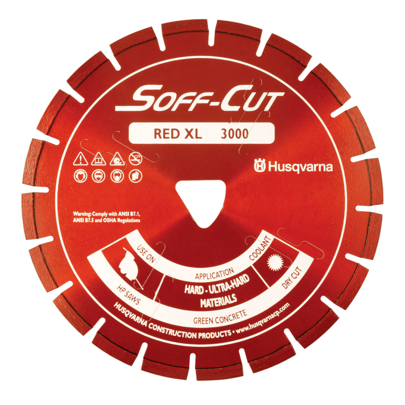 Husqvarna ELITE SOFF-CUT XL 3000 with Skid Plate Diamond Blade