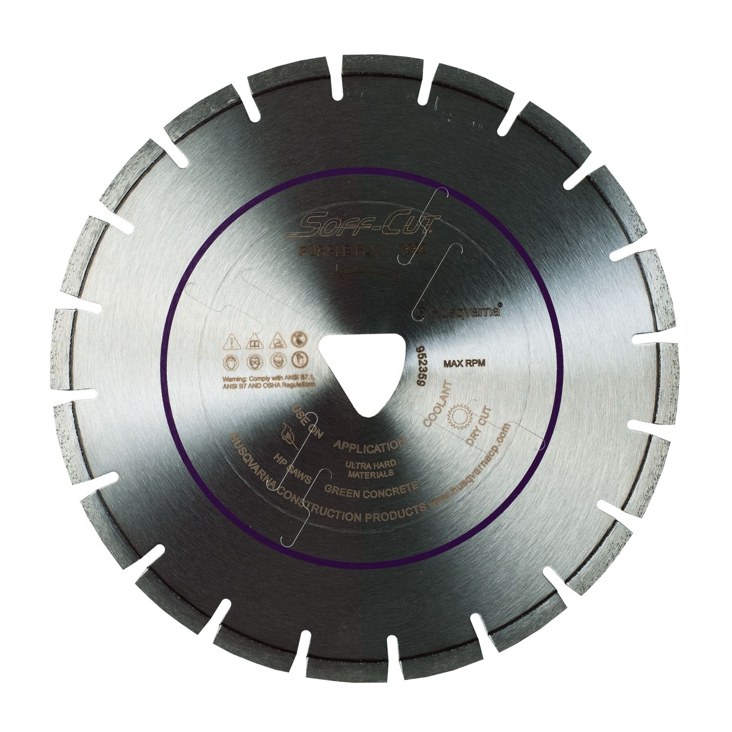 Husqvarna FLX 1000 Series Purple with Skid Plate Diamond Blade
