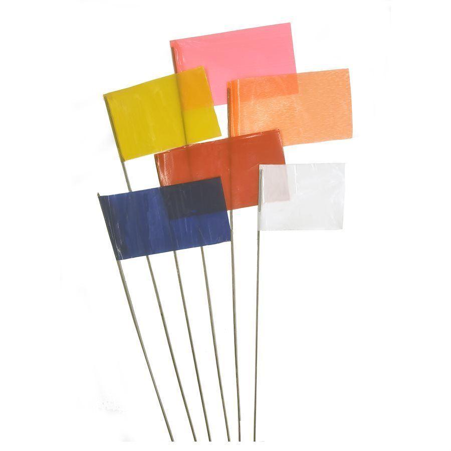 Bon Tool Marking Flags 2 1/2" X 4 1/4" X 21" (1000/Pack)