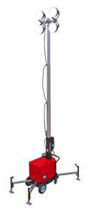 Multiquip GloBug GBBAT3S4M Battery-Powered LED Light Cart