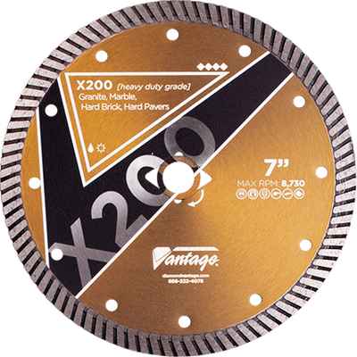 Diamond Vantage X200 Hard Materials Heavy Duty Diamond Blade