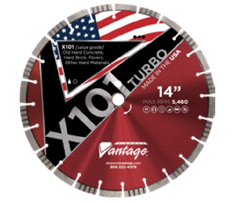 Diamond Vantage X101 Turbo Value Grade Hard Material Diamond Blade