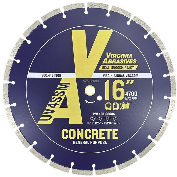 Virginia Abraives General Purpose Diamond Concrete Blade - Ultra Value for High Speed Saws