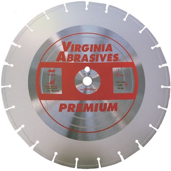 Virginia Abrasives Premium Asphalt High Speed Wet/Dry Diamond Blades