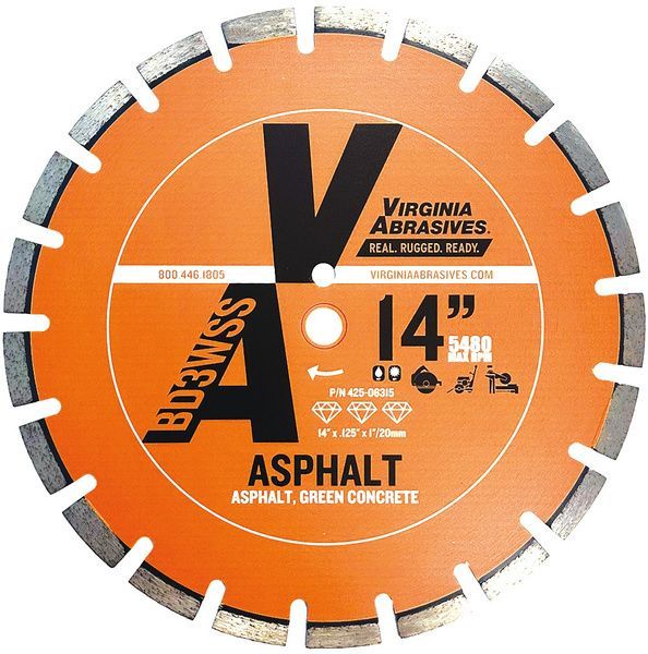 Virginia Abrasives Asphalt BD Basic Diamond High Speed Diamond Blades