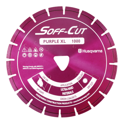 Husqvarna ELITE SOFF-CUT XL 1000 with Skid Plate Diamond Blade