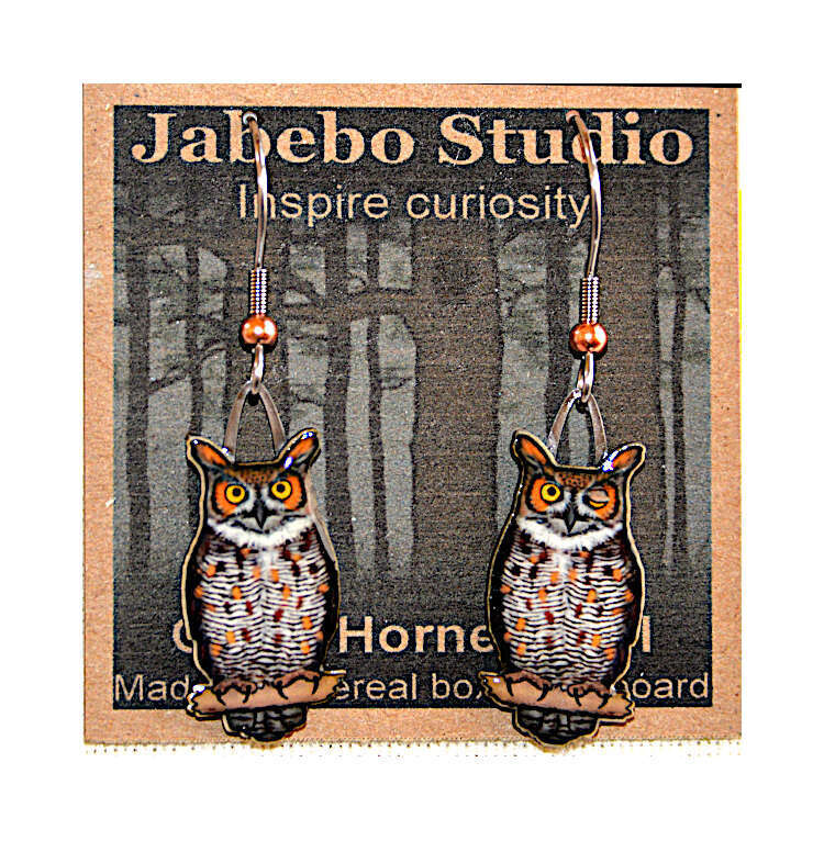 Great Horned Owl Earrings