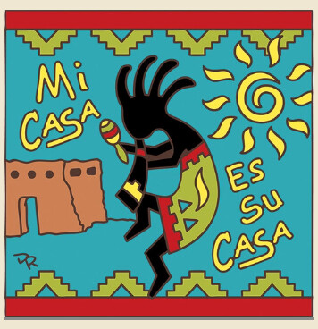 Kokopelli Mi Casa 6&quot; x 6&quot; Tile