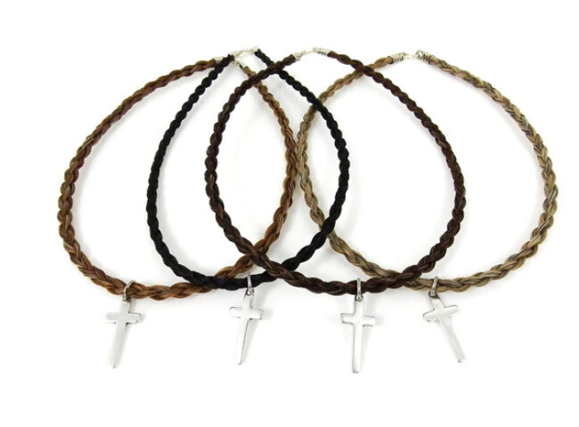 Horsehair Round Braid with Charm Adult Necklace