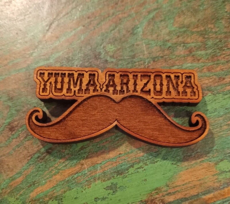 Wooden Mustache Yuma Magnet