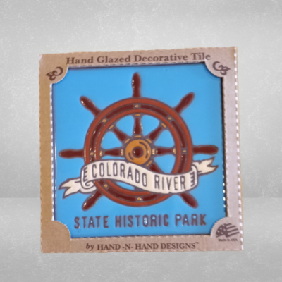 Colorado River Steamboat Wheel 6&quot; x 6&quot; Custom Tile