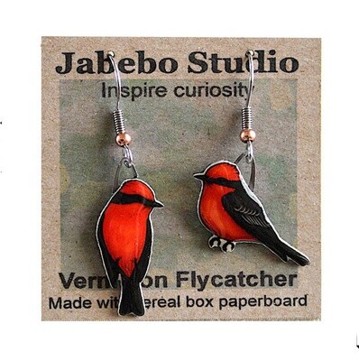 VermiIion Flycatcher Earrings