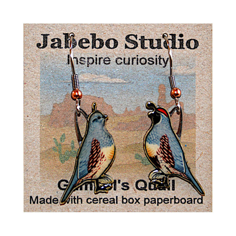 Gambel&#39;s Quail Earrings