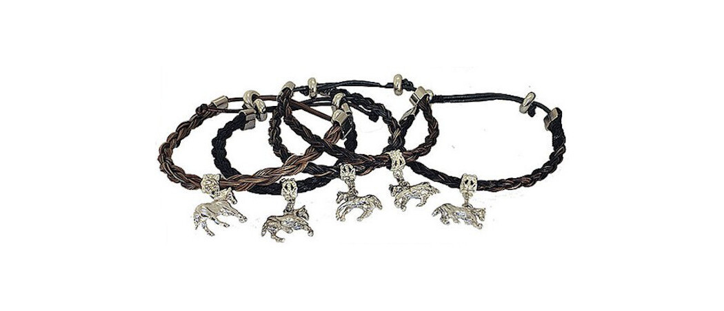 Horsehair Round Braid with Charm Youth Bracelet