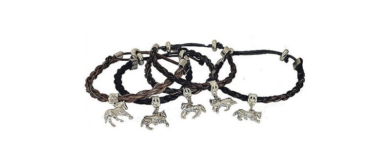 Horsehair Round Braid with Charm Youth Bracelet
