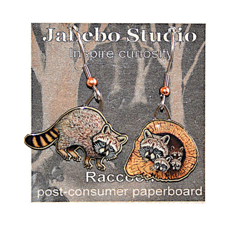 Raccoon Earrings