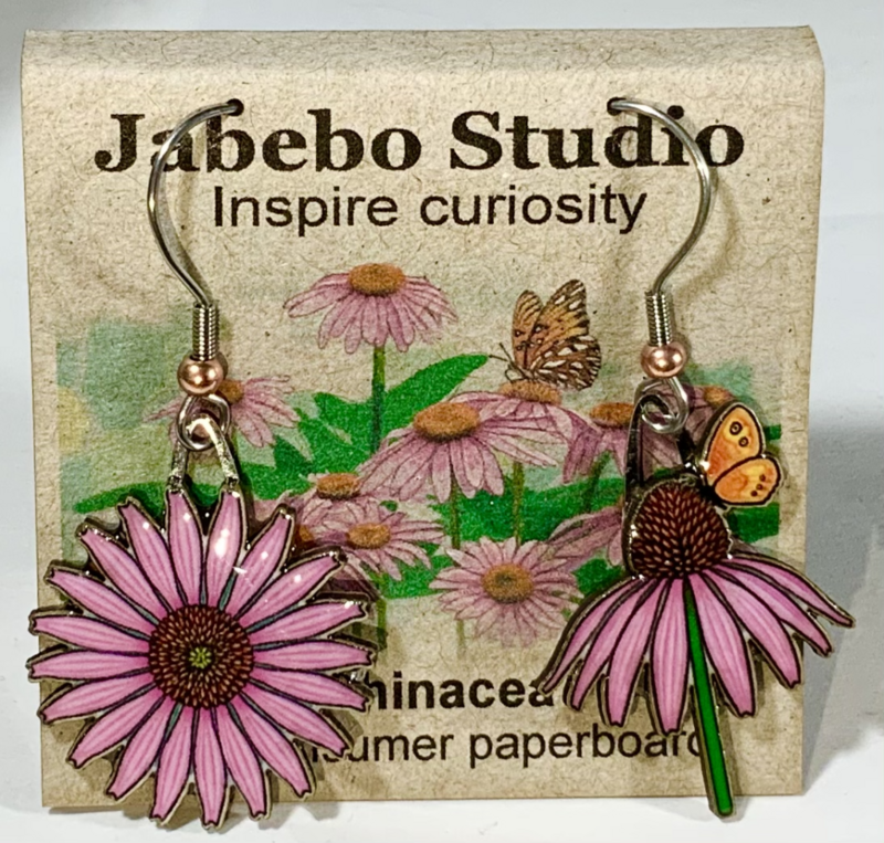 Echinacea w/Butterfly Earrings