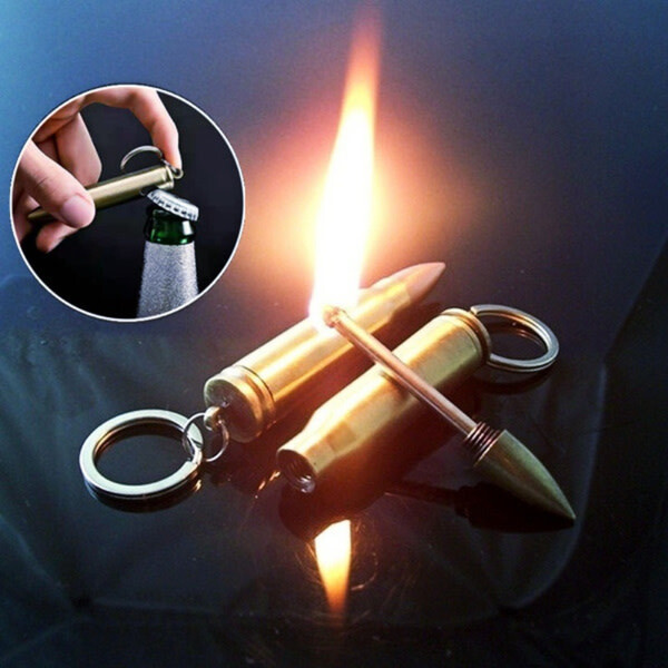 Permanent Match Bullet Lighter Key Chain