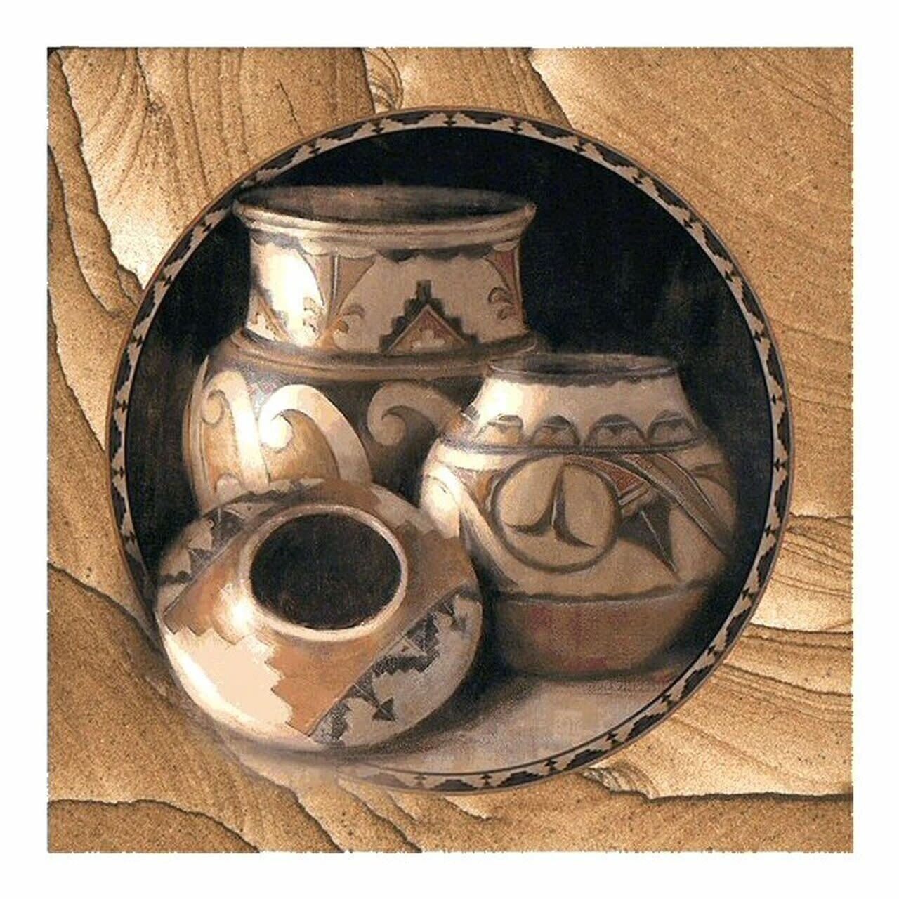 Three Pots Square Coaster
