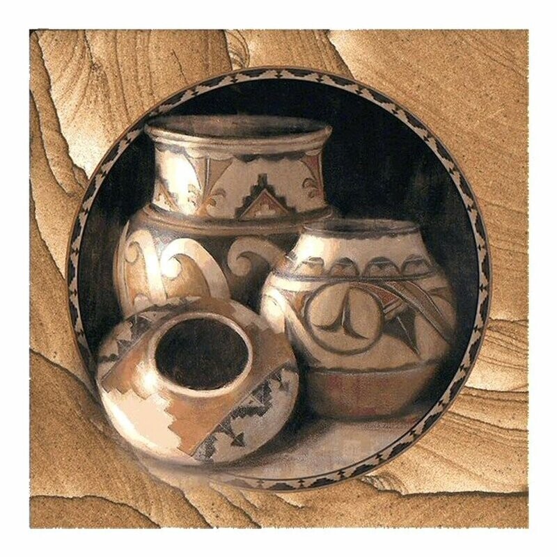 Three Pots Square Coaster