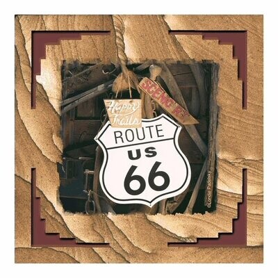 Route 66 Square Coaster