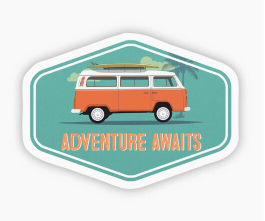 Adventure Awaits Van Sticker
