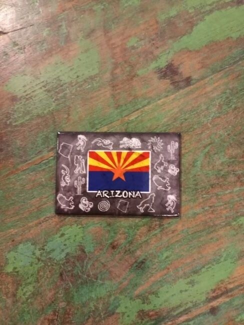 AZ Chalk Flag Magnet