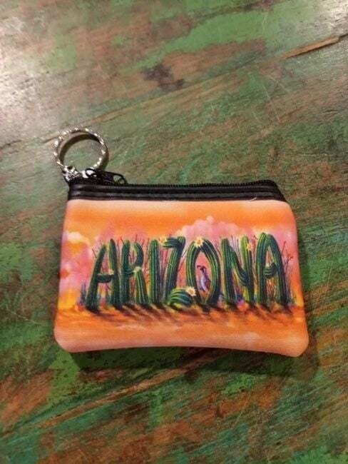 AZ Saguaros Coin Purse Key Chain