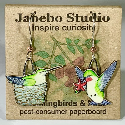 Hummingbird w/Nest Earrings