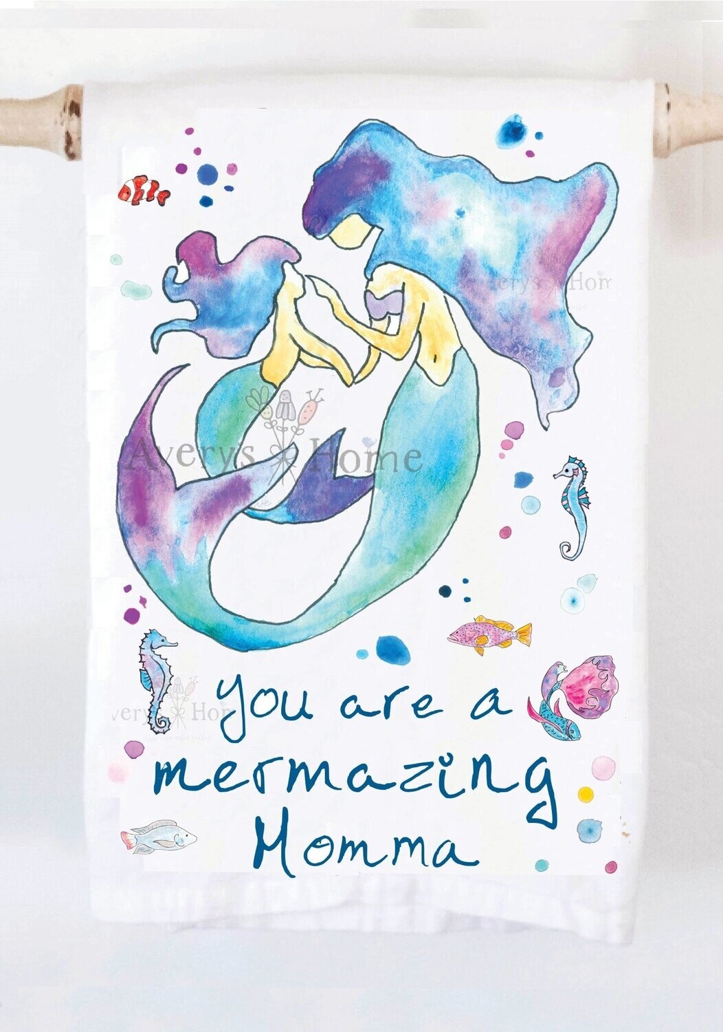 Mermazing Momma Tea Towel