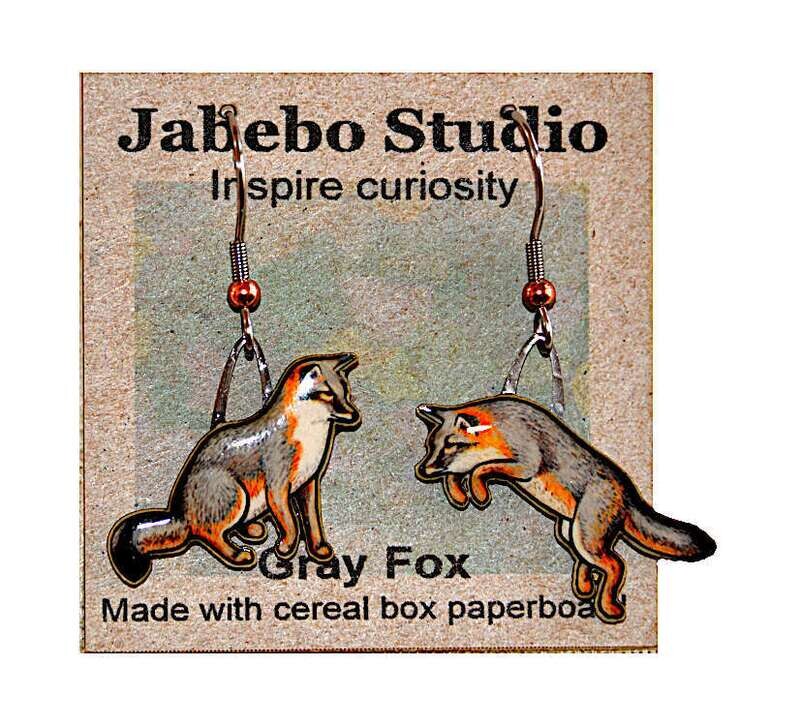 Gray Fox Earrings