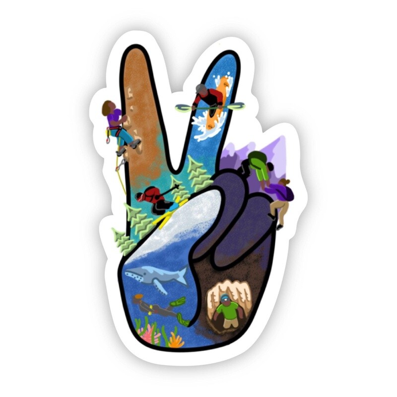 Peace Sign Outdoors Sticker