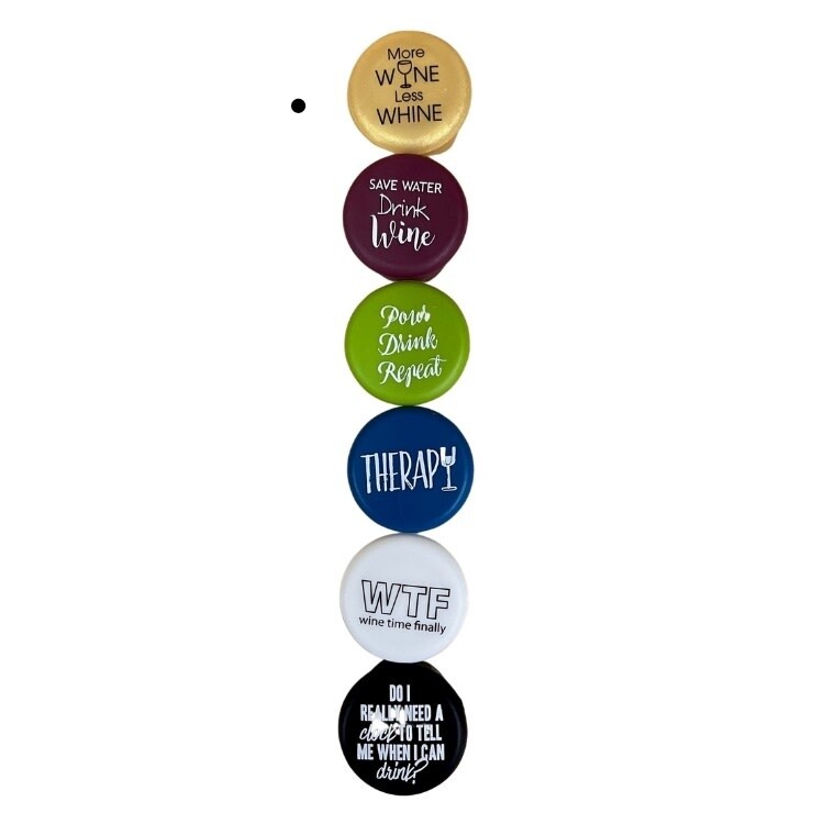 More Wine Less Whine Wine Bottle Cap