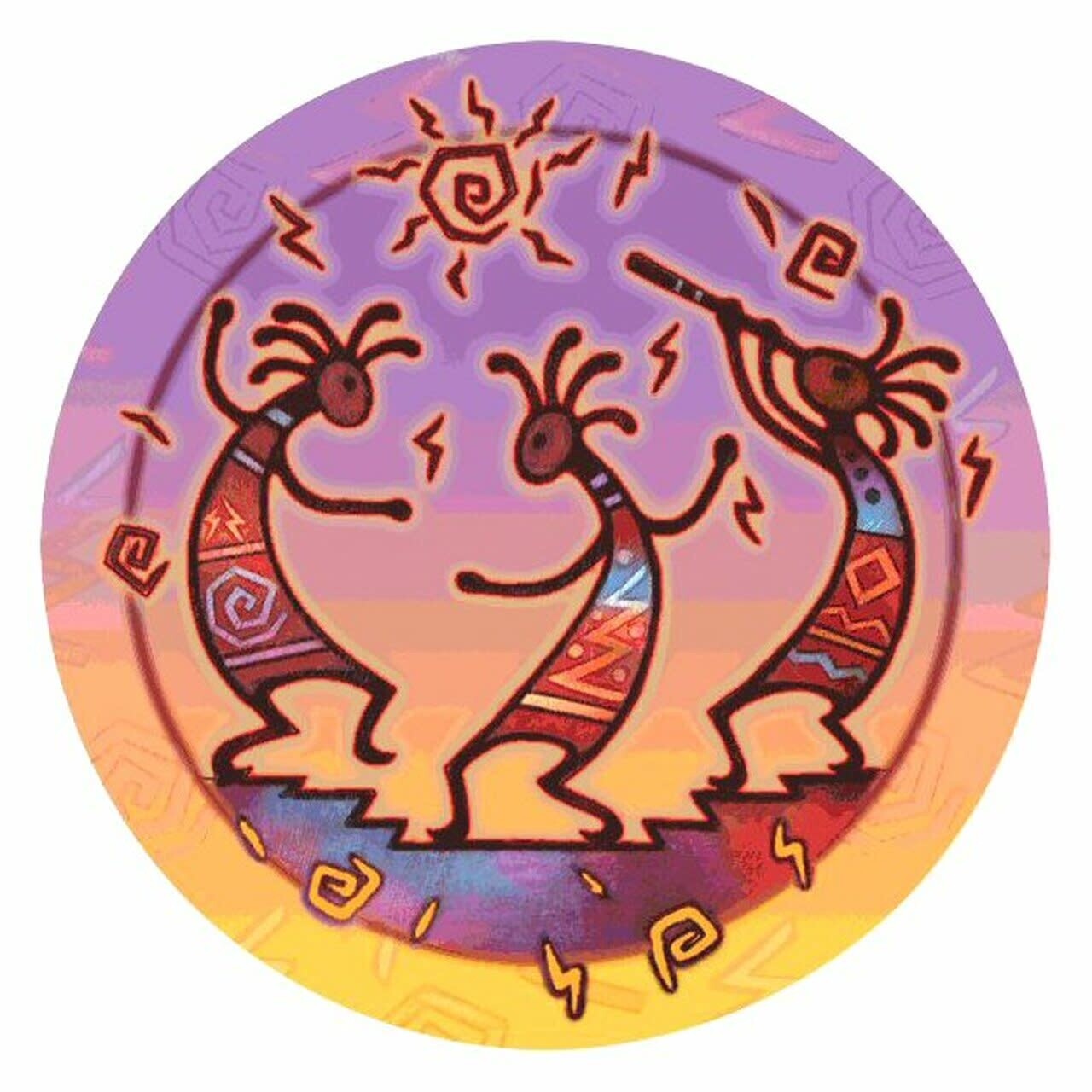 Kokopelli 3 Dancers Coaster