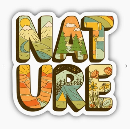 Nature Lettering Sticker