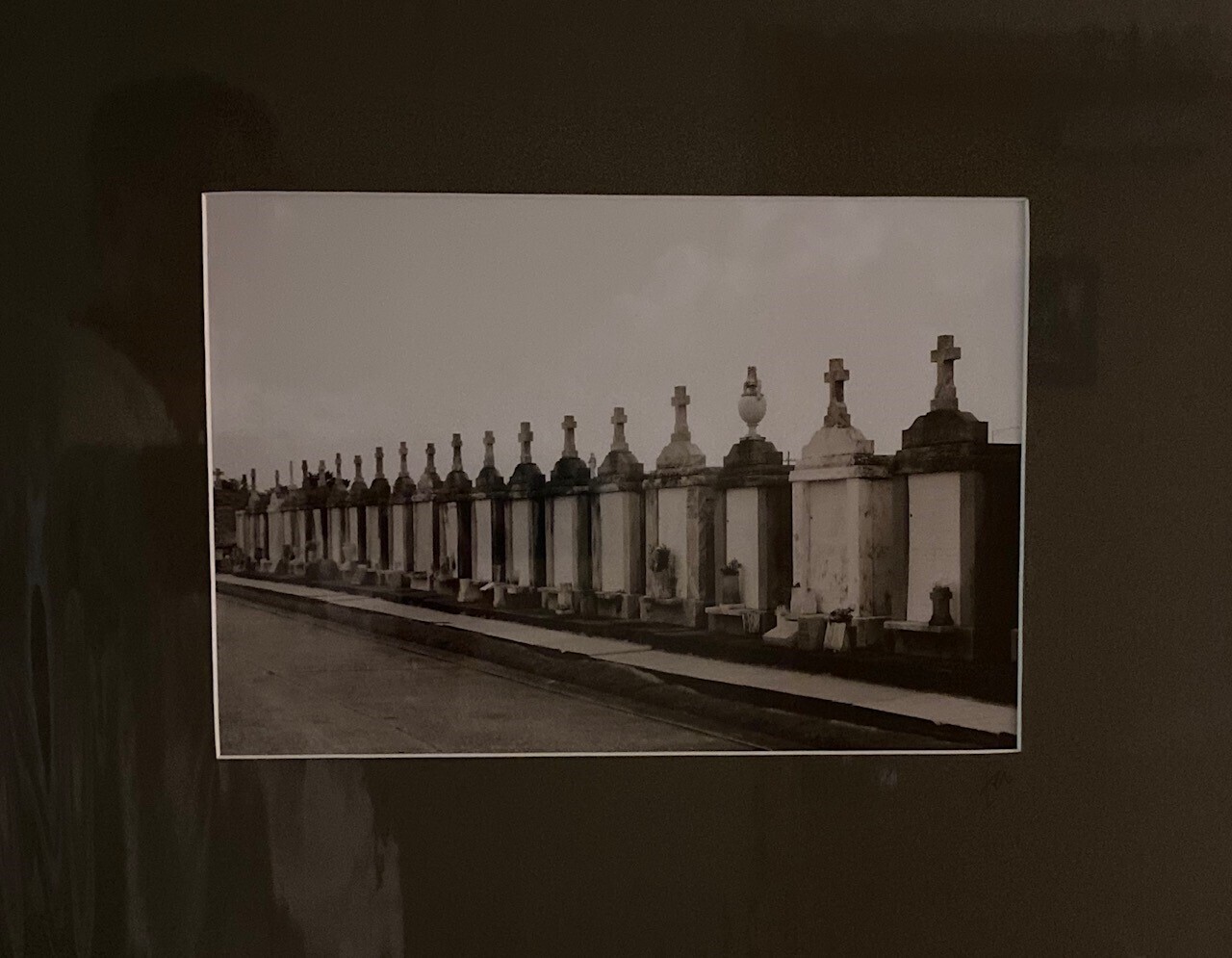 Cemetery at New Orleans Matted Print