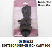 Wall mount Iron Cowboy Boot Bottle Opener