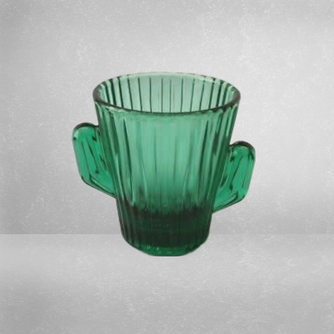 Green Saguaro Cactus Shot Glass