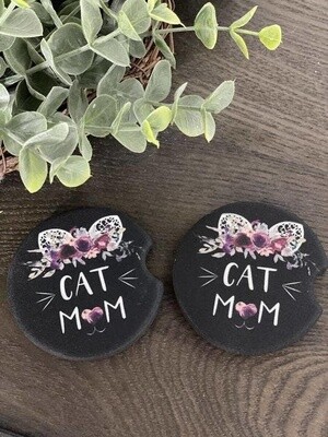 Cat Mom Car Coaster