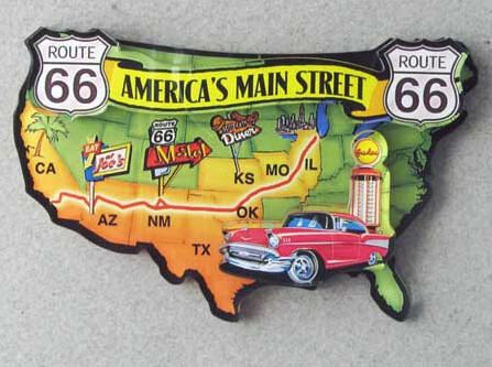 RT 66 States Acrylic Magnet