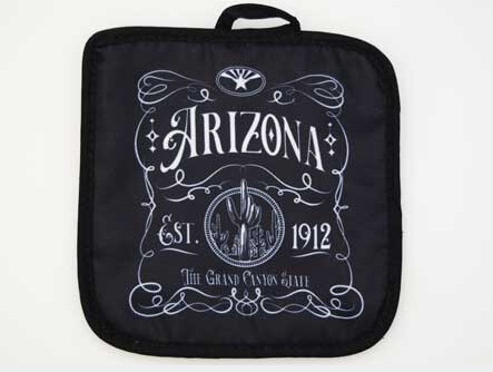 AZ Vintage Label Black Hot Pad