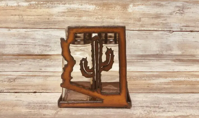 Arizona State Outline Iron Salt &amp; Pepper Holder
