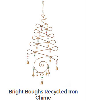 Bright Boughs Recycled Iron Wind Chime